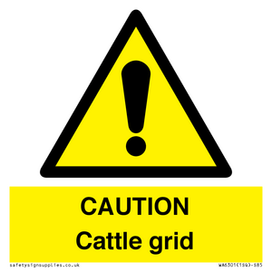 CAUTION Cattle grid
